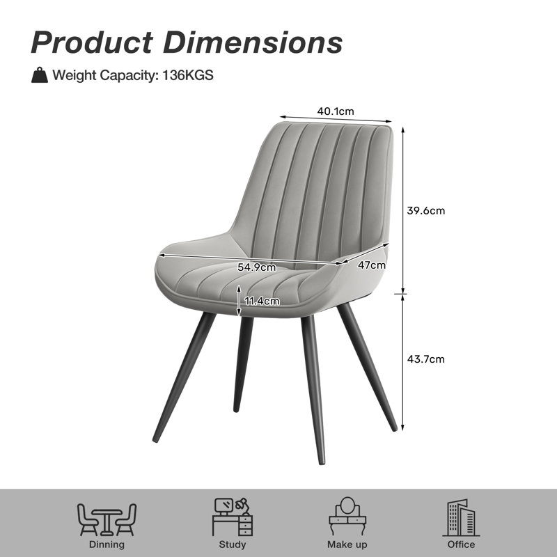 Modern Dining Chairs 54.8*46.9*83.2cm Tech Fabric Upholstery with Stylish Design Sofa-Level Cushioning Pet-Friendly Durable Scratch Resistant for Kitchen Dining Room or Home Office