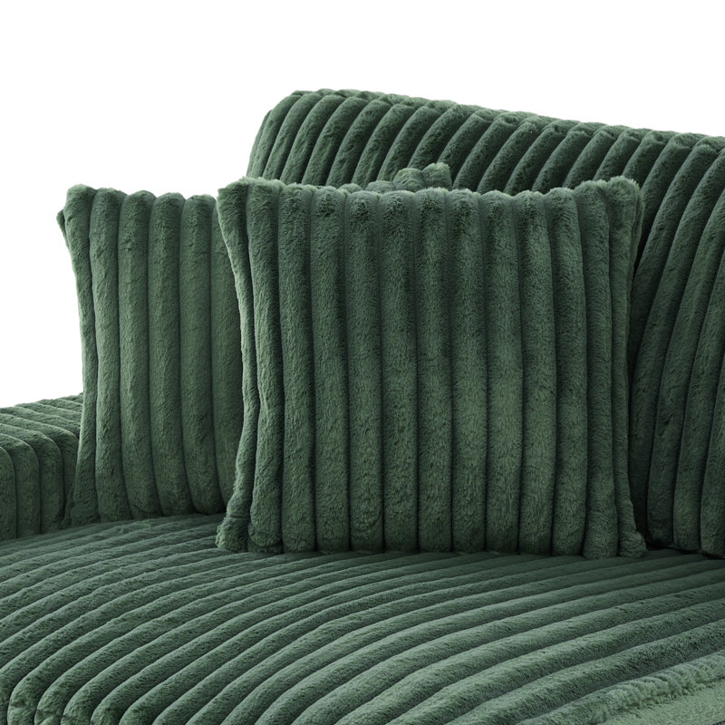 Upholstered Chaise Lounge, Green