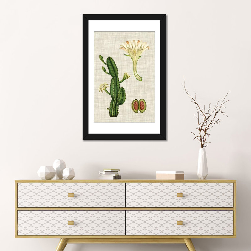 «Elegant Tropicals III», impression sur toile tendue, H 24 po x l 16 po x P 1 po, Papier d'art encadré noir, Blanc