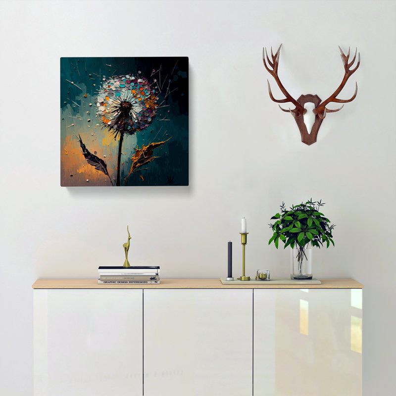 Dandelion Palette Knife Painting - Print