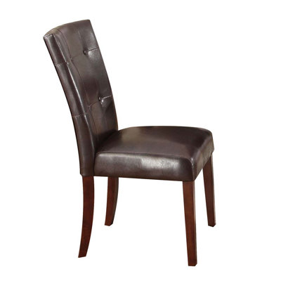 Eric 20'' H Tufted Faux Leather Upholstered Side Chair