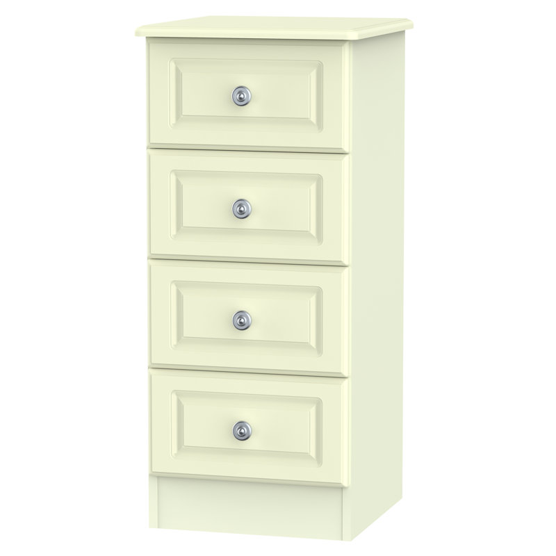 Fully Assembled Argyle 4 Drawer 41.5cm W Chest of Drawers, Cream