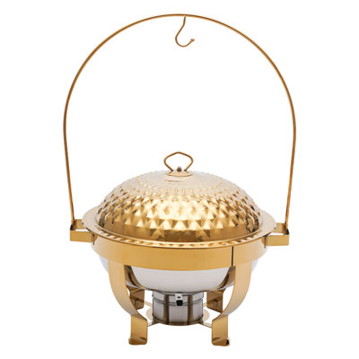 Réchaud 4,5L rond en acier inoxydable
