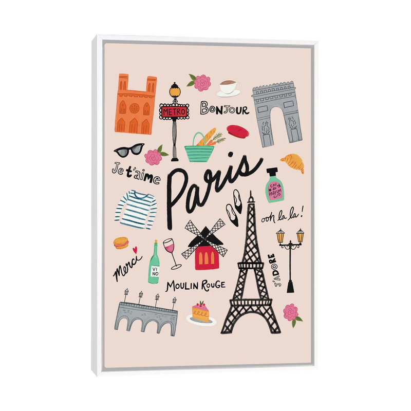 «City Love II» par Nina Seven - impression d'art graphique, H 60 po x l 40po x P 1,5 po, Toile blanche encadrée