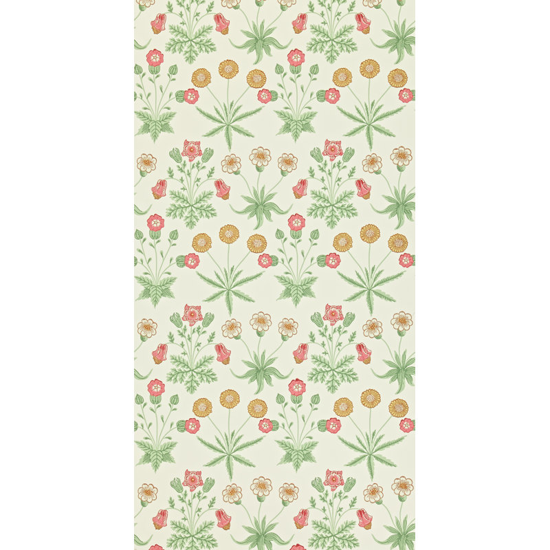 Daisy Wallpaper, Willow/Pink