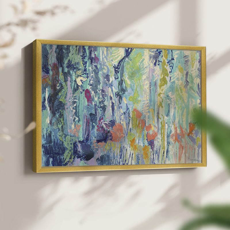 Downpour Butterflies -Framed Print - Restickable, 8" H x 10" W, Gold