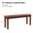 45-Inch Solid Wood Backless Patio Bench