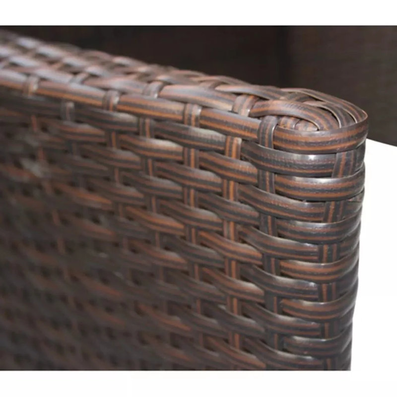 2 chaises de jardin en rotin poly brun