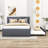 Wildo Linen Upholstered Platform Bed with Trundle And Headboard-874361543-874361542