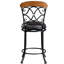 Chaise de salle à manger à hauteur de comptoir pivotante 1pc