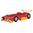 Twin Size Race Car Bed Frame For Boys, Wood Car-Shaped Platform Bed With Wheels-1308750444