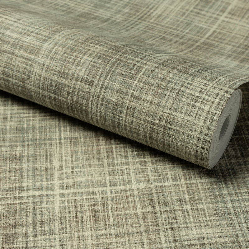 Structured Walls Collection Brushed Texture Wallpaper Roll, Grey