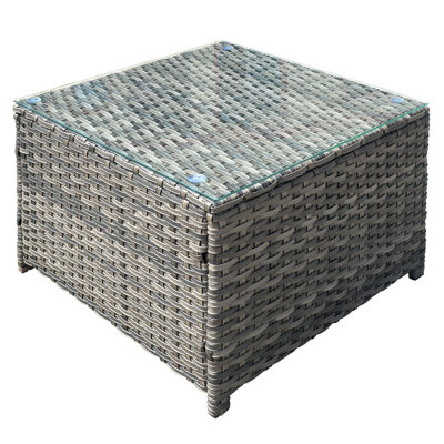 Fetter Square Glass Outdoor Coffee Table