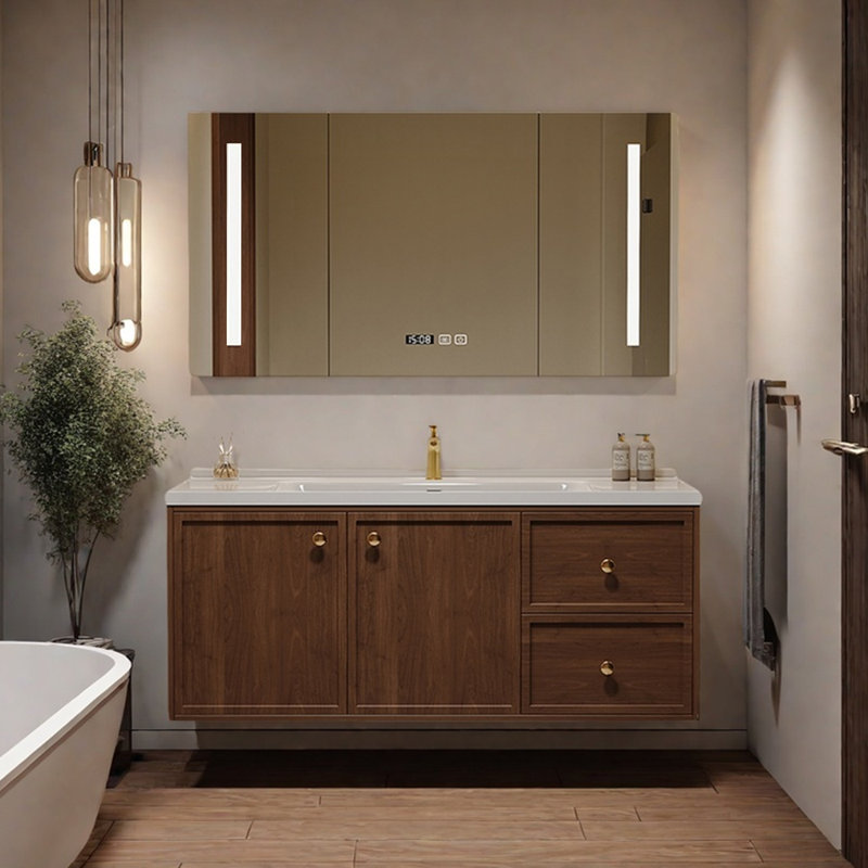 Simple retro style bathroom cabinet
