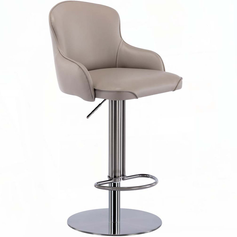 Tabouret de bar pivotant à 360 °, Gris