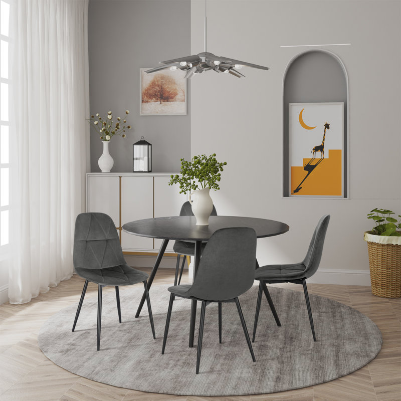 Side chair Set Dasan, Dark Gray 