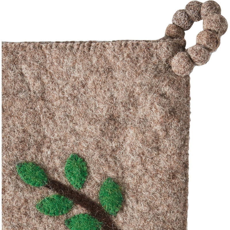 Hand-Felted Wool Christmas Cardinal Stocking