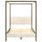 Mellie Vanilla Upholstered Queen Canopy Bed