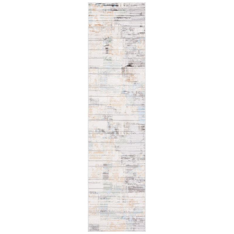 Tapis abstrait Bel Air Performance, Tapis de couloir 2 pi 2 po x 9 pi