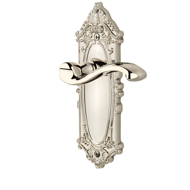 Grandeur Grande Victorian Plate Single Dummy with Portofino Lever, Right Handed, Antique Pewter