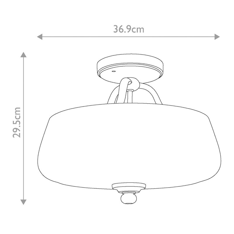 Lankford Glass Semi Flush Mount