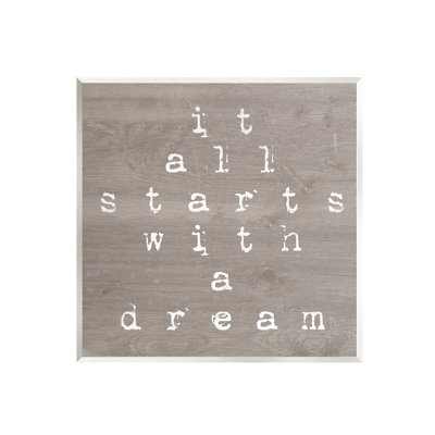 «It All Starts with a Dream Rustic» par Lil 'Rue - impression