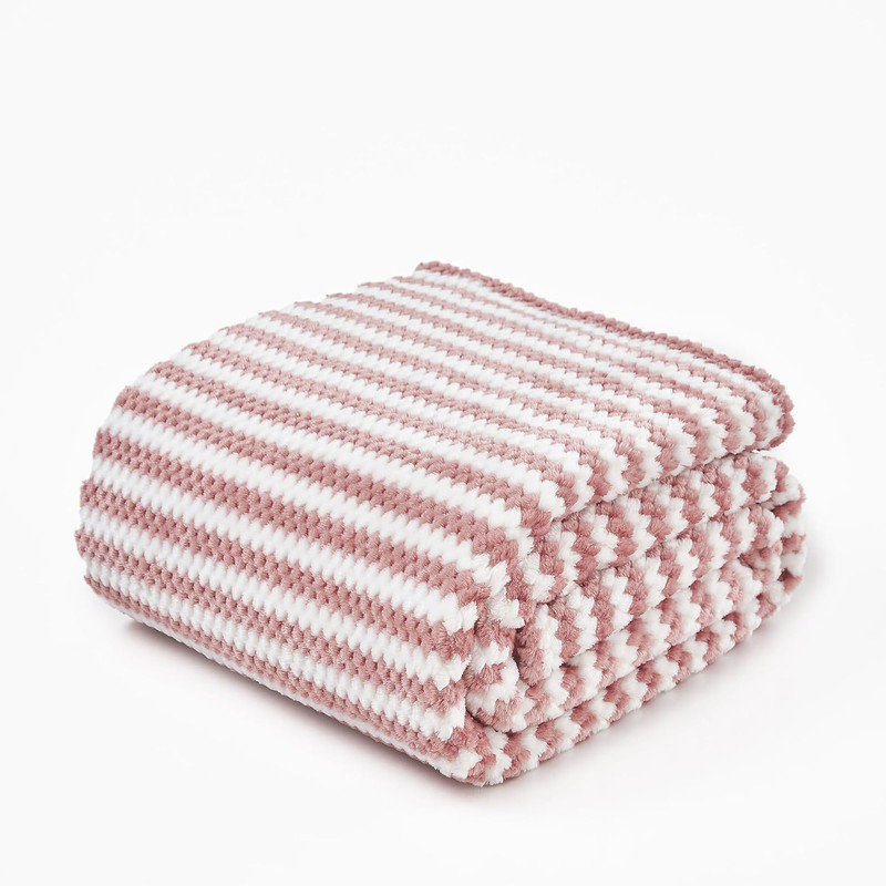 Dot Velvet Throw Blanket, Dusty Pink
