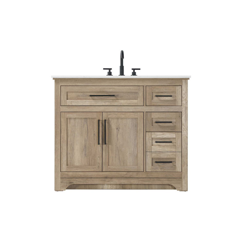 Meuble-lavabo simple 42 po en chêne naturel, Chêne naturel