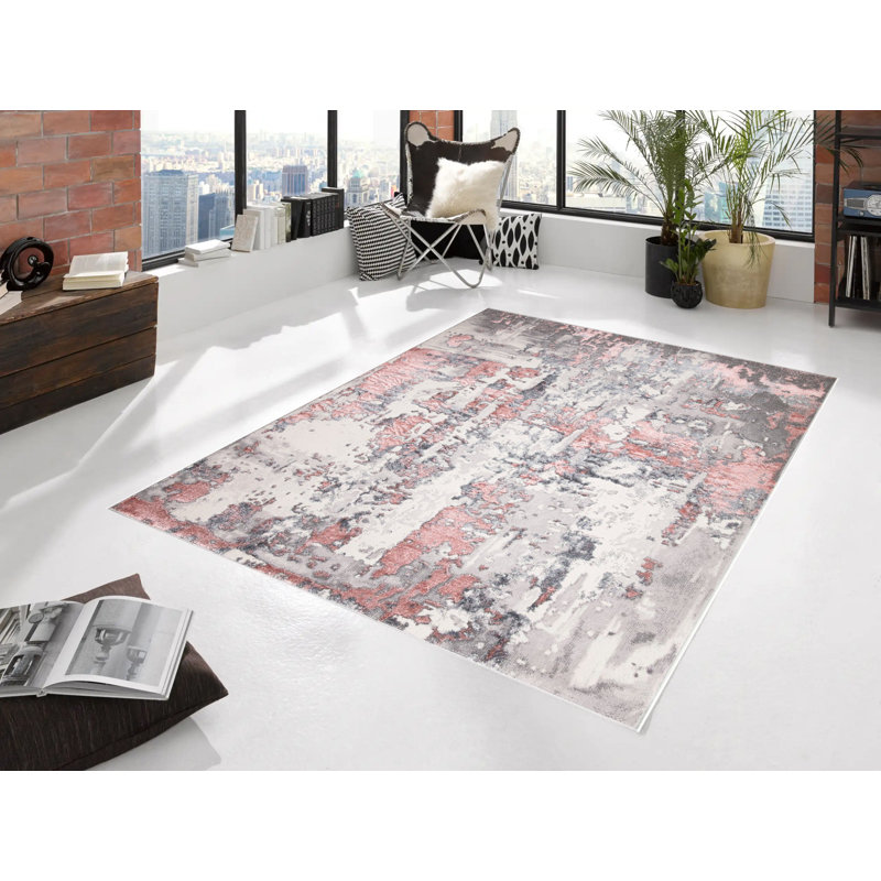 Galesburg Abstract Area Rug, Rectangle 60 x 110cm