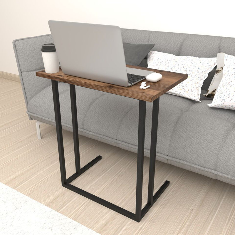 Ajda Rectangle 60cm L Computer Table, Walnut