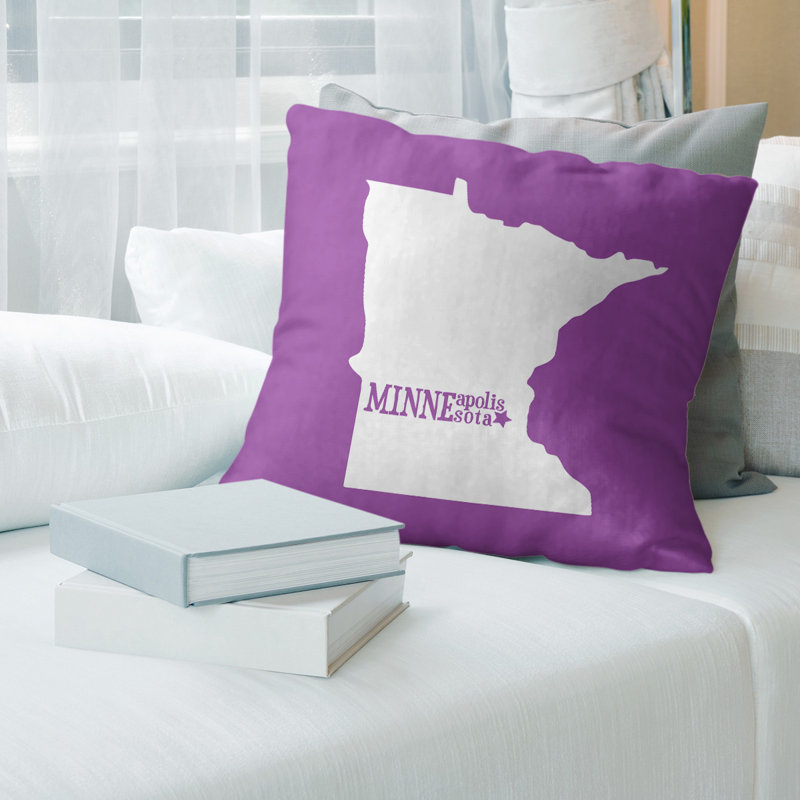 Housse de coussin en lin minnesota, 14 po x 14 po, Memphis, Violet
