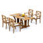 4 Seats 5 Pcs Grade-A Teak Wood Dining Set: Warwick Console Folding Rectangle Table And 4 Granada Stacking Arm Chairs #11GR1504-364832995