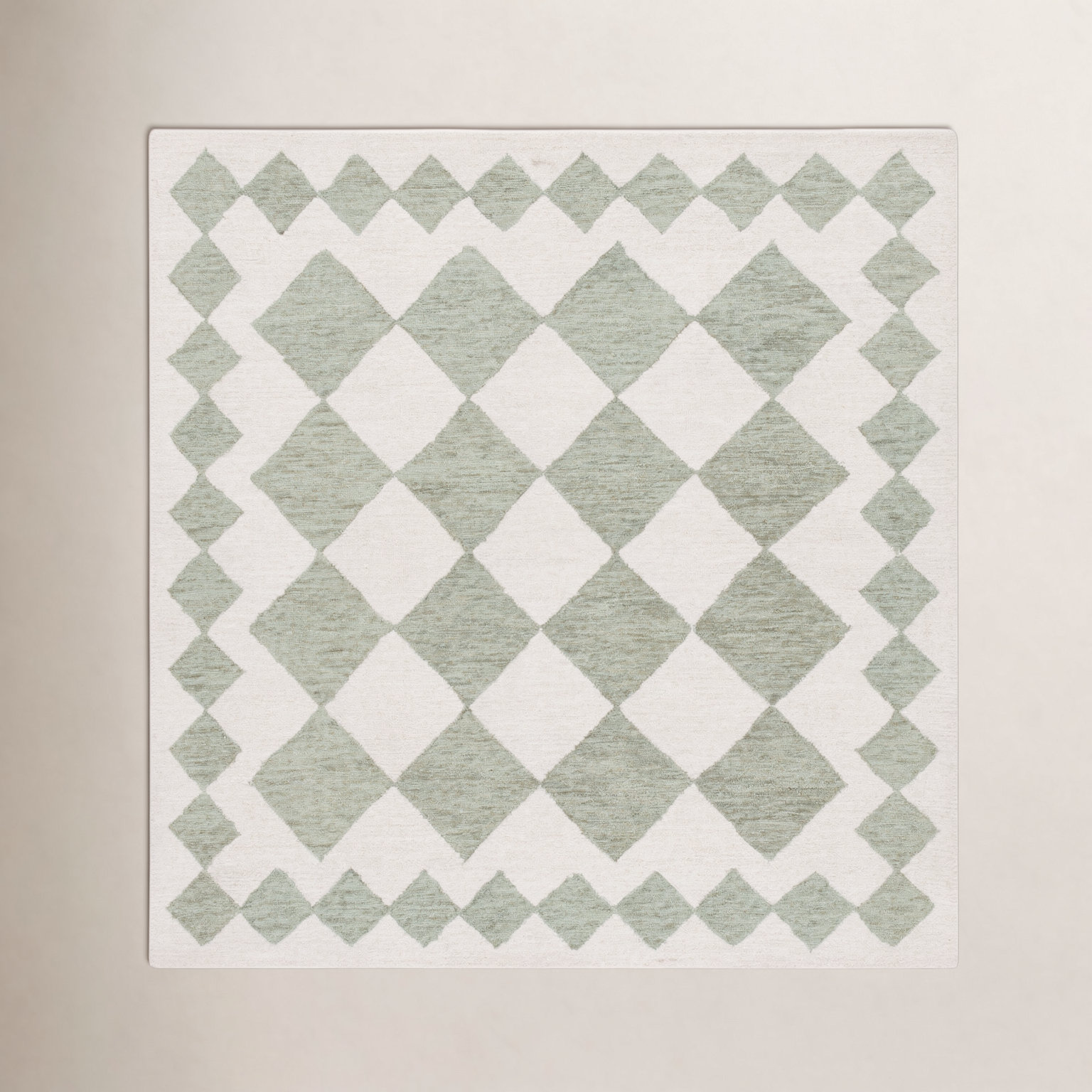Claude Hand-Woven Geometric Rug, Square 6'