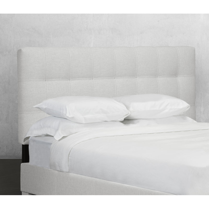 Tête de lit tapissier Dashiell, Lin - Blanc cassé, Grand