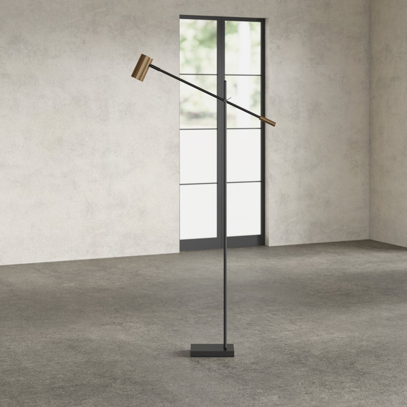 Burruss 160cm LED Task Floor Lamp, Black