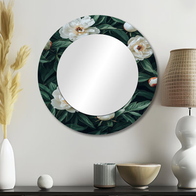 Fleur sombre de pivoines, sérénité I - art mural miroir floral - imprimé sur métal