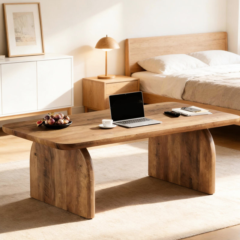 Table à thé de style moderne, table basse spacieuse, table d'ordinateur