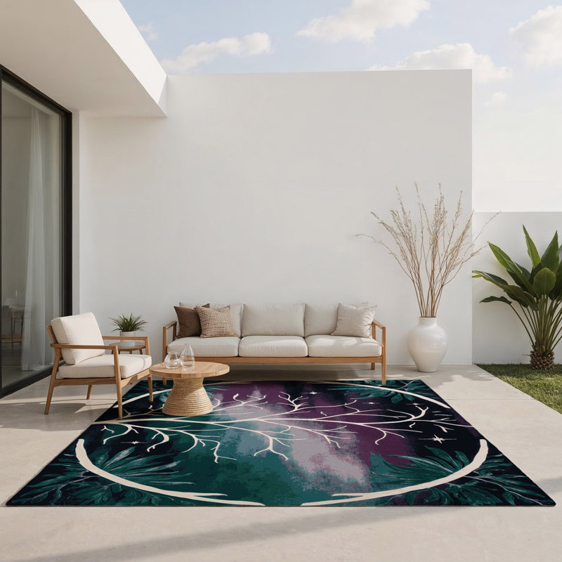 Tapis intérieur et extérieur Gilded Grove, Rectangle 1 pi 6 po x 2 pi 6 po