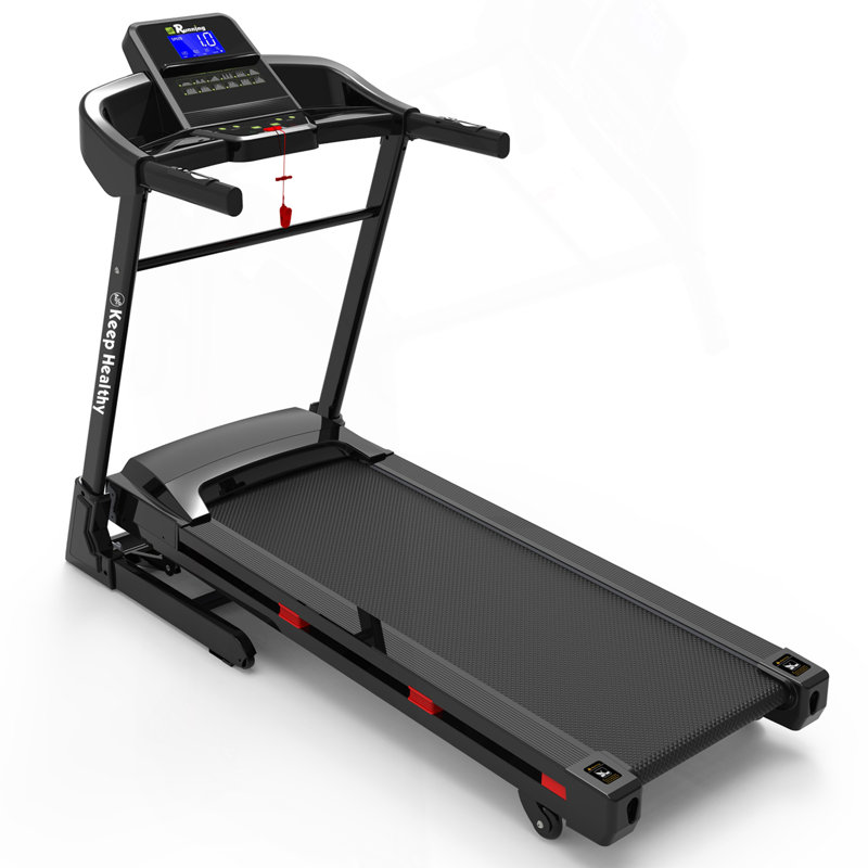 Tapis roulants pour la maison, tapis roulant électrique avec inclinaison automatique, machine de course d'exercice de 3,5 ch pliable, marche, double marchepied avec capteur de pouls à absorption des chocs et haut-parleur Bluetooth APP FITSHOW.