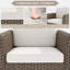 Ensemble de meubles d'extérieur en rotin, 2 chaises pivotantes avec coussins résistants aux intempéries et 1 table basse pour balcon de jardin-564333346