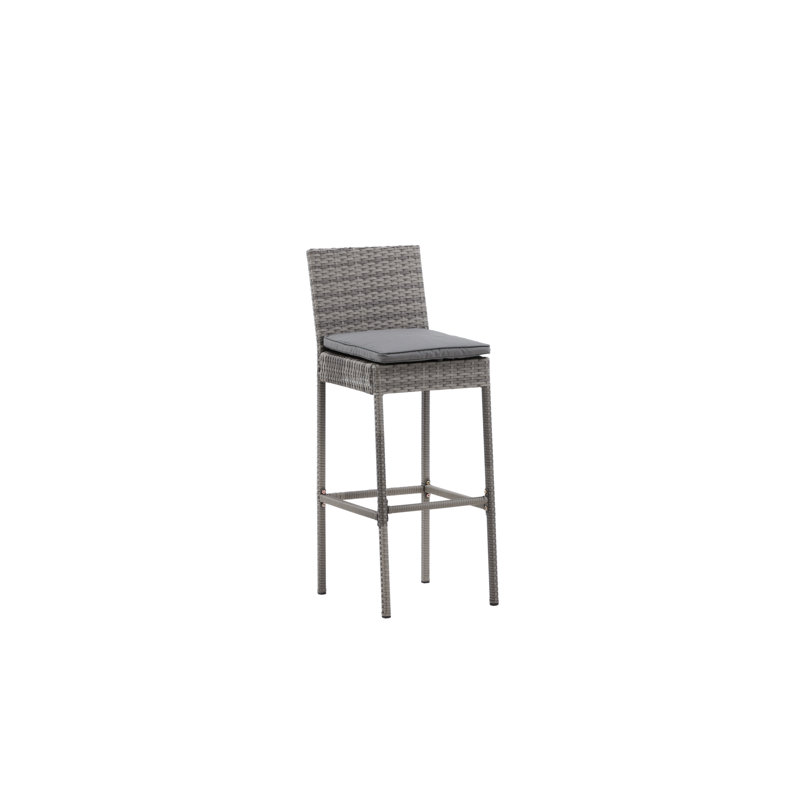 Lelea Metal Outdoor 75cm Bar Stool with Cushion