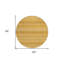 Tapis intérieur lavable rayé rond 8 pi blé et or