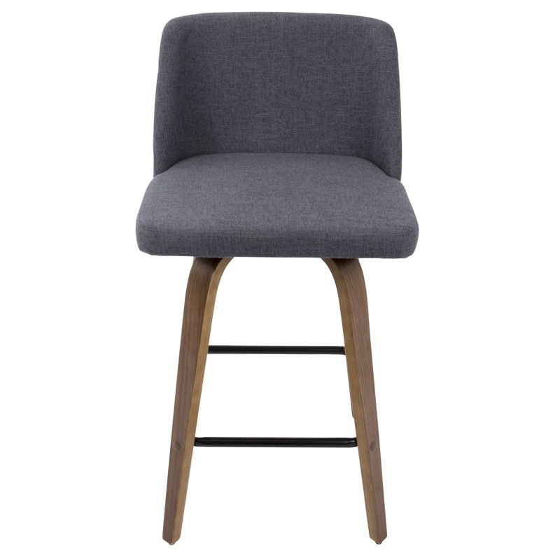 Tabouret de comptoir 26 po Lakyia, bleu