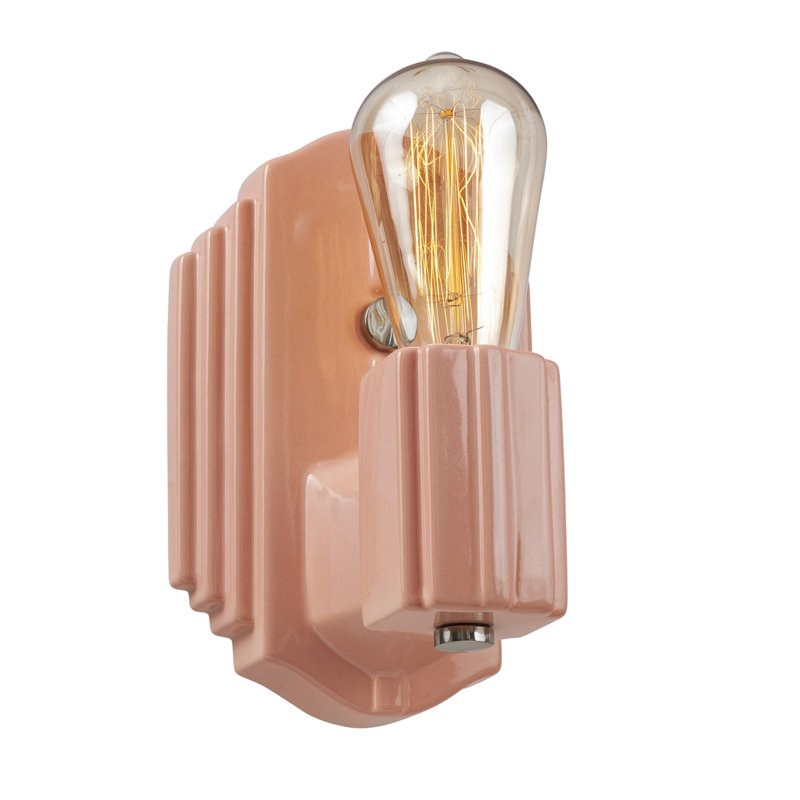 Applique murale articulée à 1 lumière Yassen, Rosé brillant, Nickel brossé