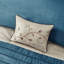 Ensemble d'édredon brodé bleu marine 7 pièces Cal King