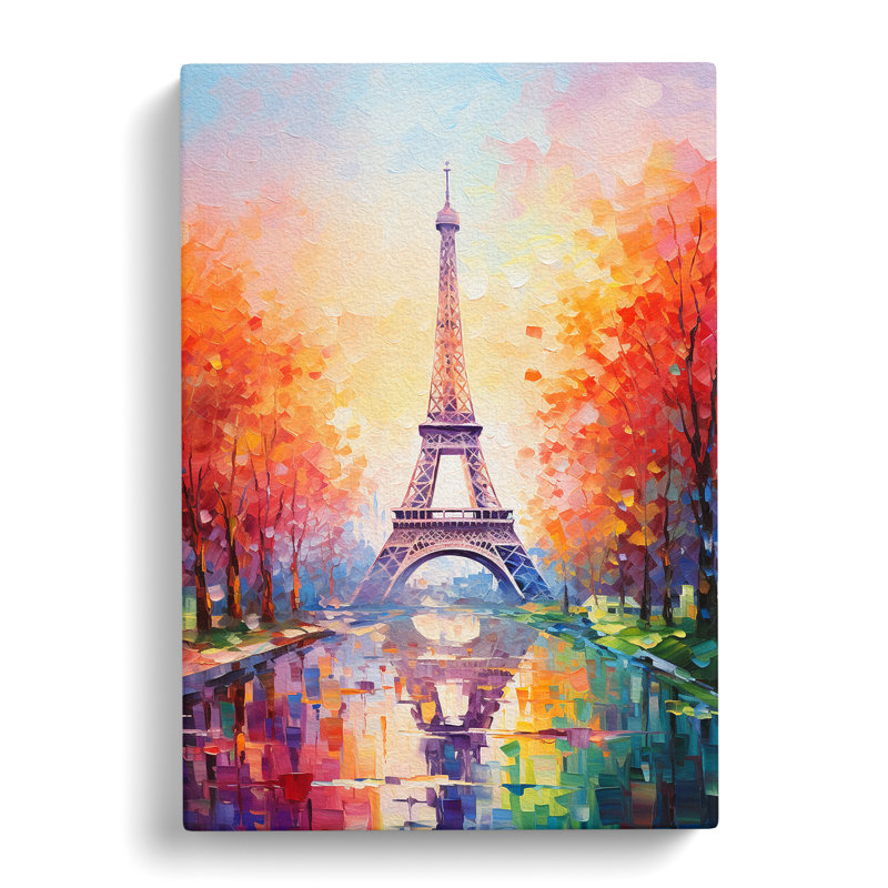 Eiffel Tower Impressionism - Wrapped Canvas, 60cm H x 40cm W x 3cm D