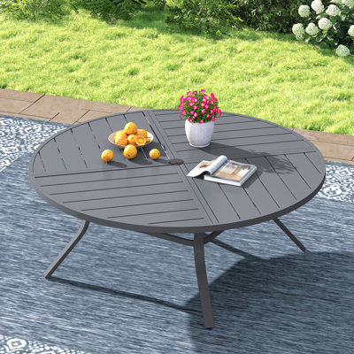 53" Patio Metal Round Dining Table