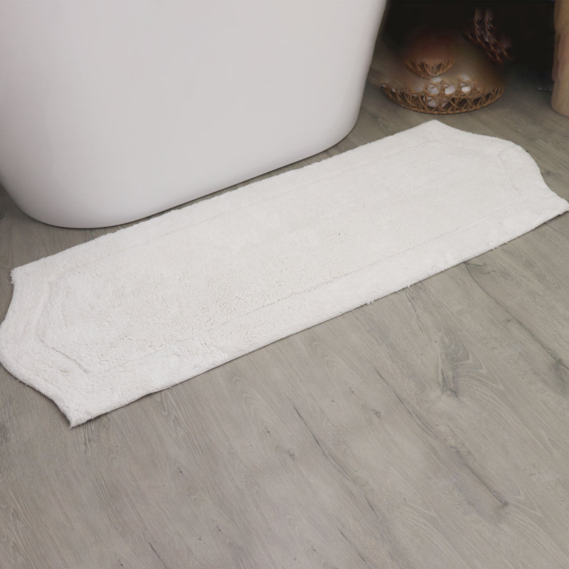 Tapis pour salle de bain Morissette, L 22 po x L 60 po, Blanc
