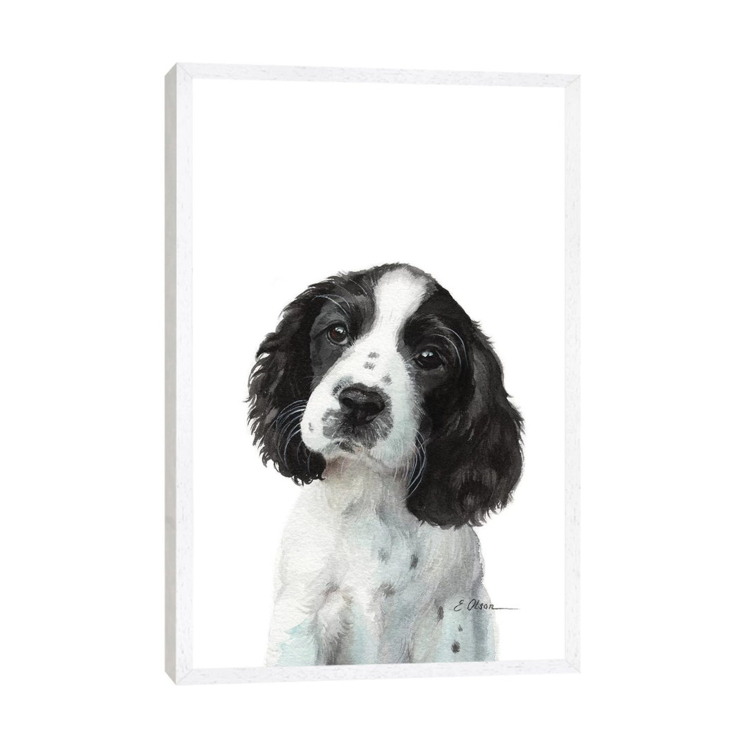 English Springer Spaniel Puppy - Painting on Canvas