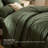 Bedsure King Cationic Dyed Printed Bed-in-a-Bag Set – Green, 7-Piece Bedding Set-123165321-123165322